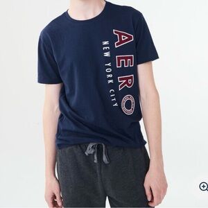 Aeropostale Aero 87 Vertical Logo Graphic Tee